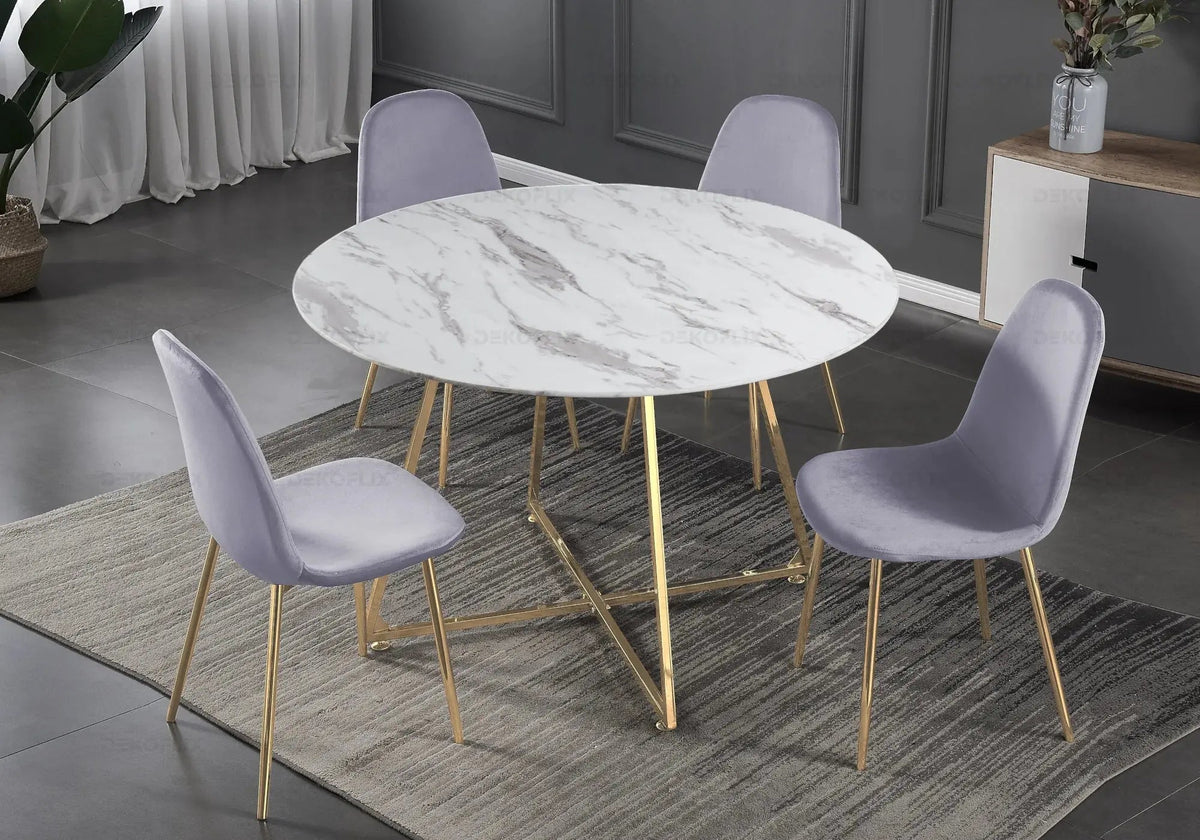 Lot de 6 chaises scandinaves en gris perle | Vexta