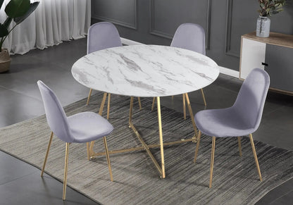 Lot de 6 chaises scandinaves en gris perle | Vexta