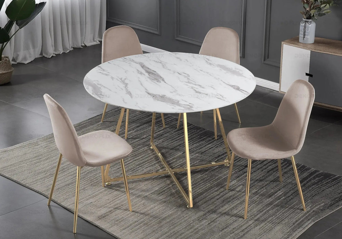Lot de 6 chaises scandinaves en taupe | Vexta