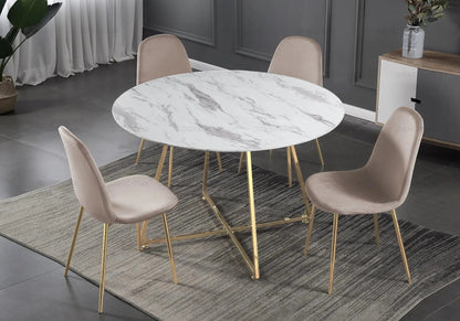 Lot de 6 chaises scandinaves en taupe | Vexta