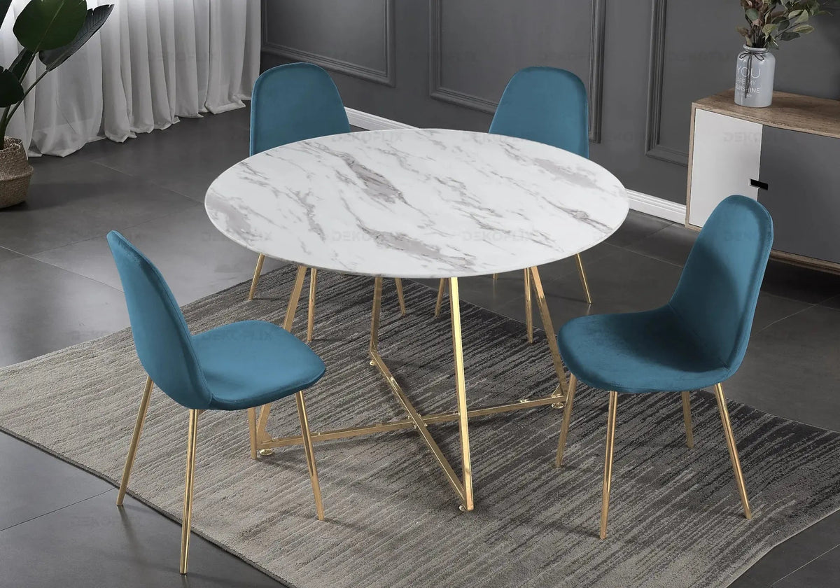 Lot de 6 chaises scandinaves en vert | Vexta