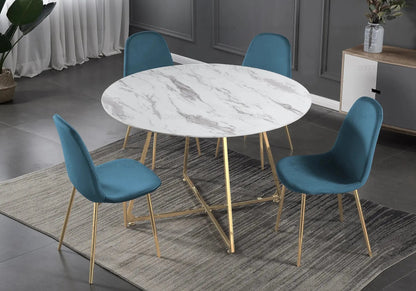 Lot de 6 chaises scandinaves en vert | Vexta