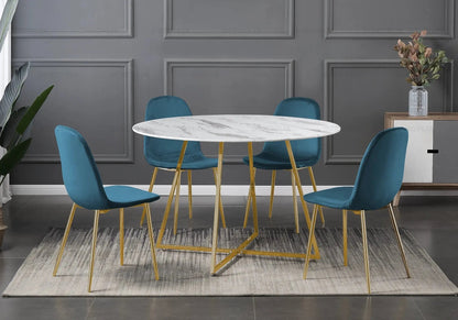 Lot de 6 chaises scandinaves en vert | Vexta