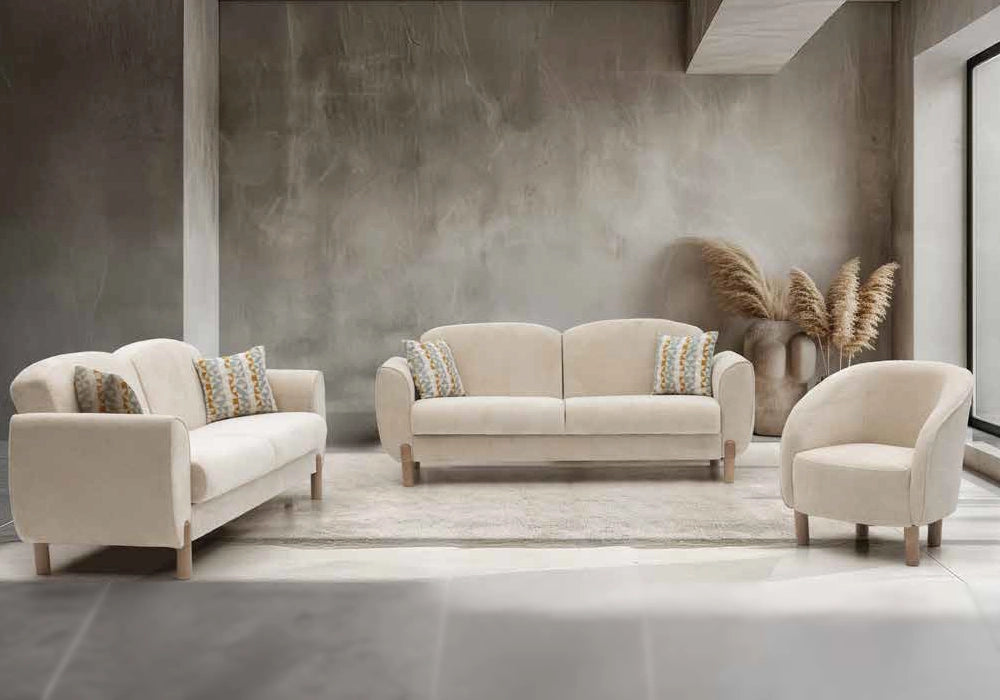 ensemble canapes 321 beige lit coffre bohem - Vue 1 - KOORIS