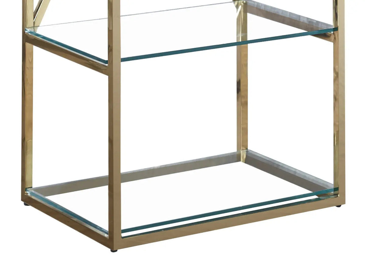 Étagère colonne design en métal doré et verre | Kypo