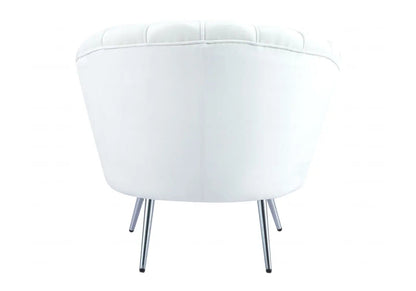 Fauteuil coquillage moderne velours écru | Zelix