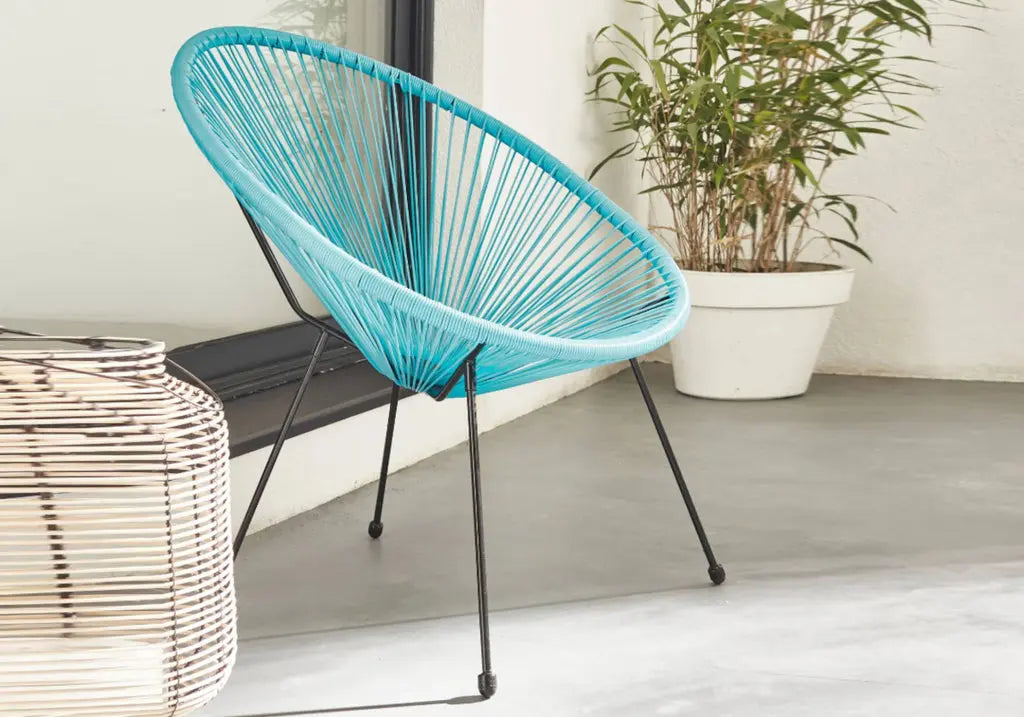 Petit fauteuil bleu d'intérieur et d'extérieur | Zyra