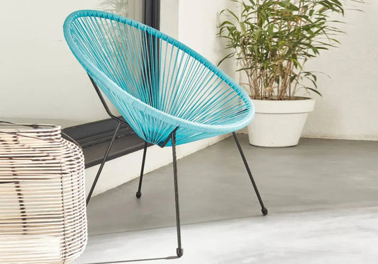 Petit fauteuil bleu d'intérieur et d'extérieur | Zyra