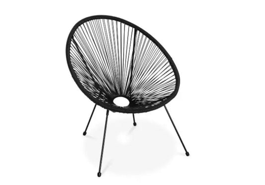 Fauteuil design noir d'intérieur et d'extérieur | Zyra