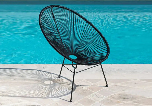 Fauteuil design noir d'intérieur et d'extérieur | Zyra