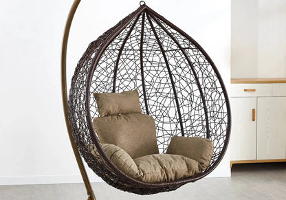 Fauteuil suspendu design ergonomique doré et noir | Zyra