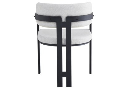 Lot de 2 fauteuils de table tissu bouclé beige | Vexta