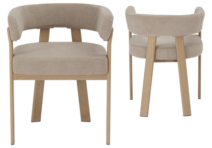 Ensemble table à manger ovale marbre et 4 chaises | Vexo