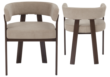 Ensemble table à manger ovale noyer et 4 chaises | Vexo
