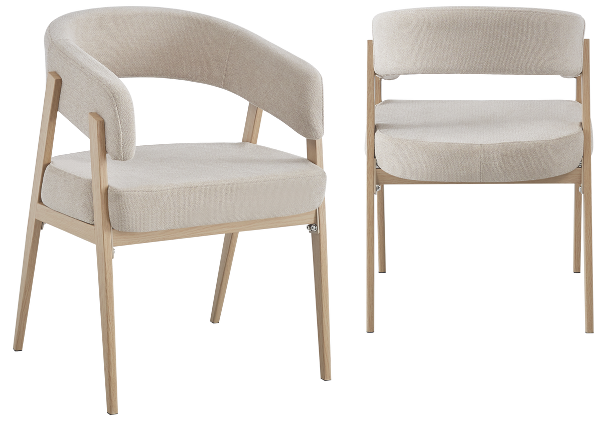 Ensemble table à manger ovale chêne et 4 chaises | Vexo