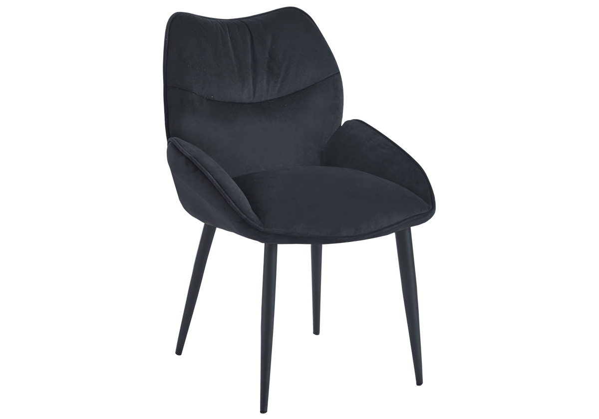 Lot de 2 fauteuils de table anthracite | Vexta