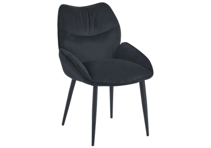 Lot de 2 fauteuils de table anthracite | Vexta