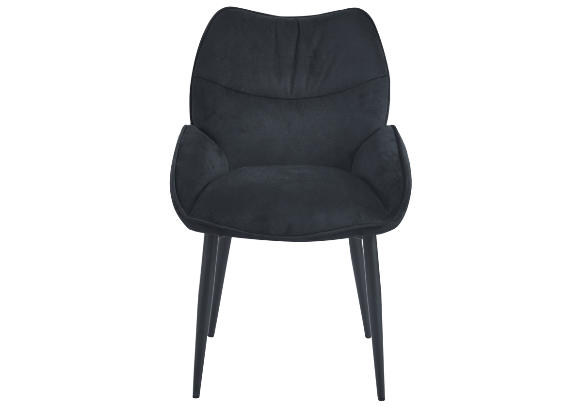 Lot de 2 fauteuils de table anthracite | Vexta