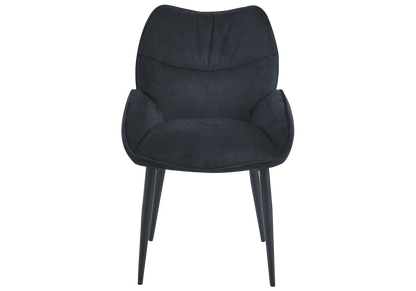 Lot de 2 fauteuils de table anthracite | Vexta