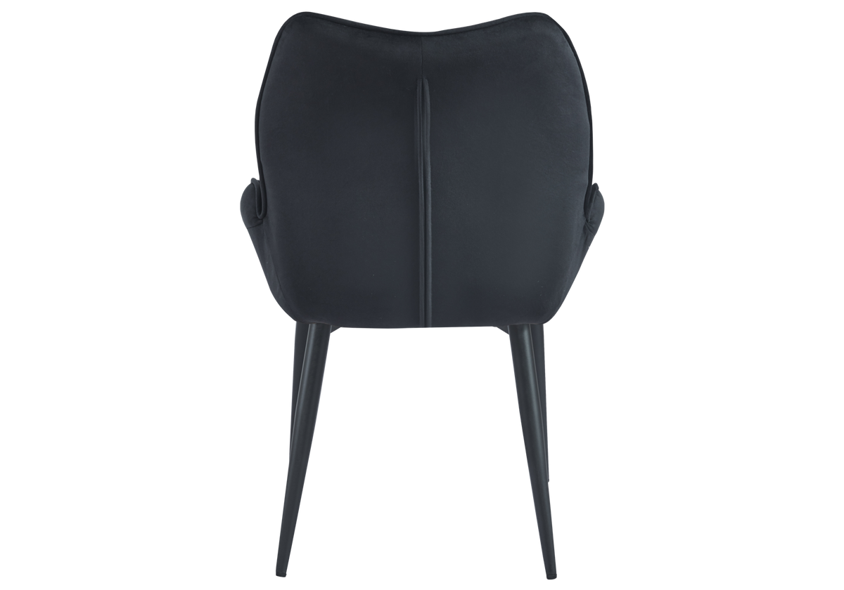 Lot de 2 fauteuils de table anthracite | Vexta