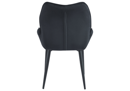 Lot de 2 fauteuils de table anthracite | Vexta