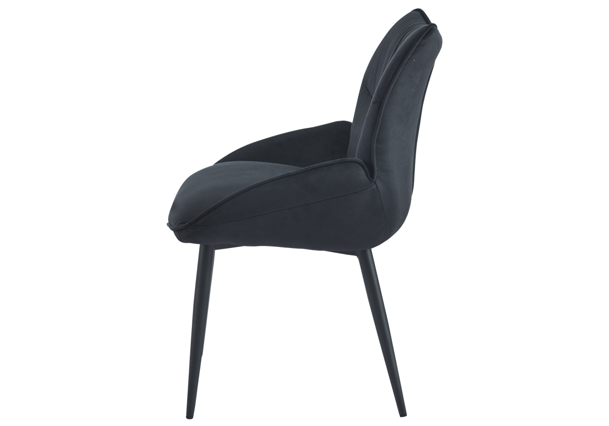 Lot de 2 fauteuils de table anthracite | Vexta