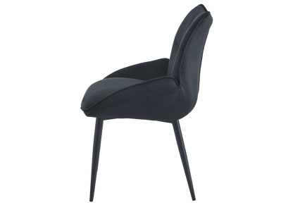 Lot de 2 fauteuils de table anthracite | Vexta