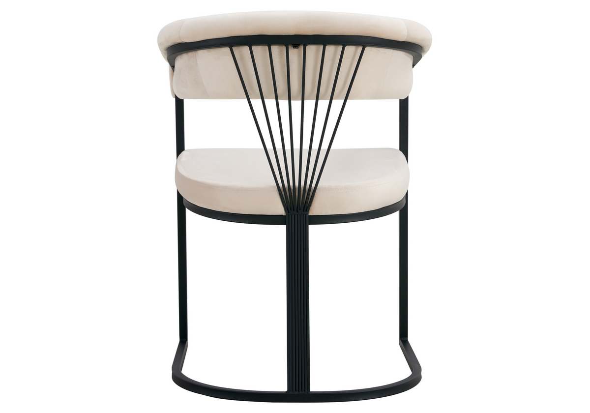 2 fauteuils de table en beige pieds luge | Kaelo