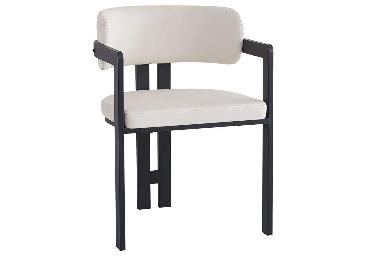 Lot de 2 fauteuils de table en beige | Vexta