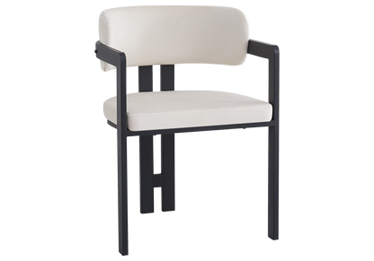 Lot de 2 fauteuils de table en beige | Vexta
