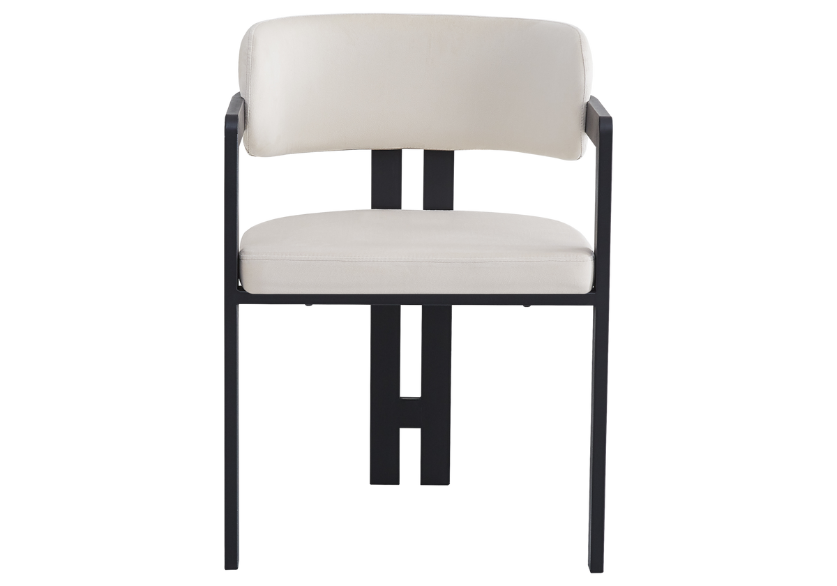 Lot de 2 fauteuils de table en beige | Vexta