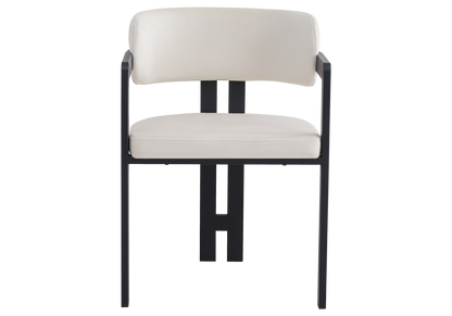 Lot de 2 fauteuils de table en beige | Vexta