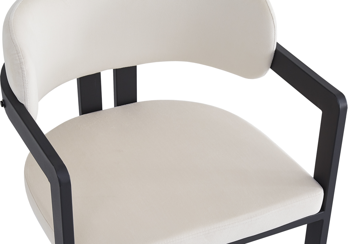 Lot de 2 fauteuils de table en beige | Vexta