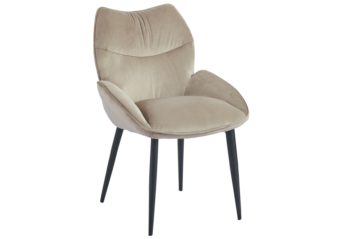 Lot de 2 fauteuils de table en taupe | Vexta