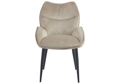 Lot de 2 fauteuils de table en taupe | Vexta