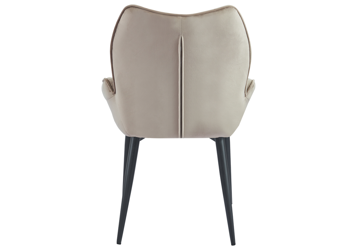 Lot de 2 fauteuils de table en taupe | Vexta