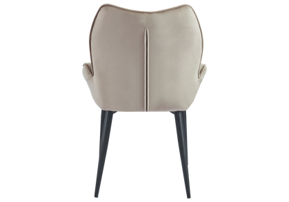 Lot de 2 fauteuils de table en taupe | Vexta