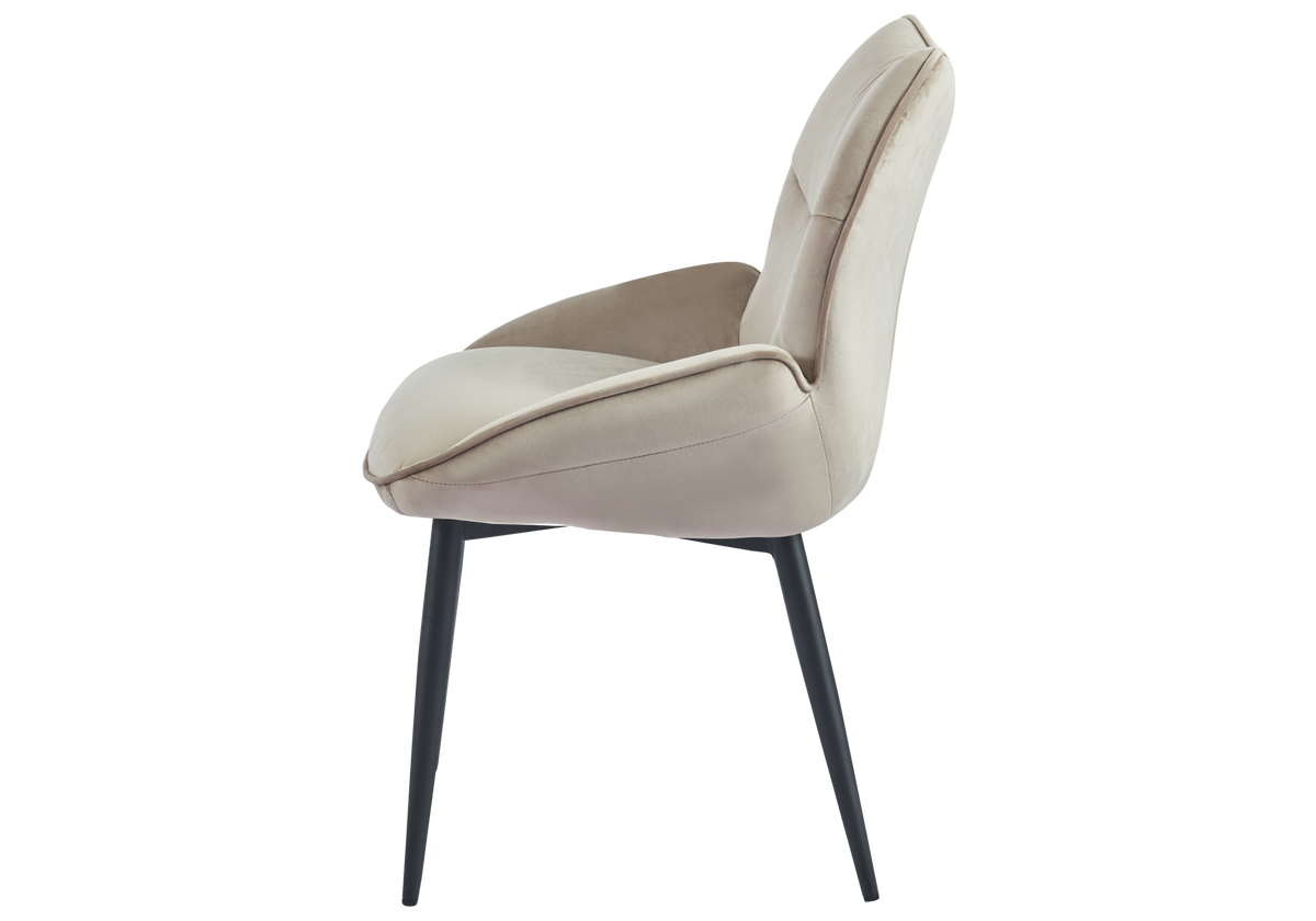 Lot de 2 fauteuils de table en taupe | Vexta