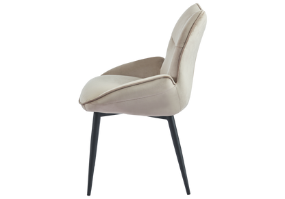 Lot de 2 fauteuils de table en taupe | Vexta