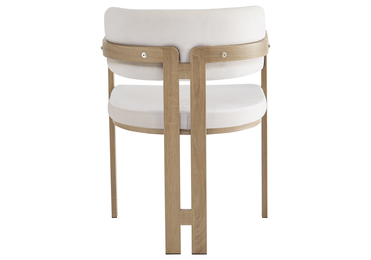 Fauteuil de table beige et bois clair x2 | Vexta