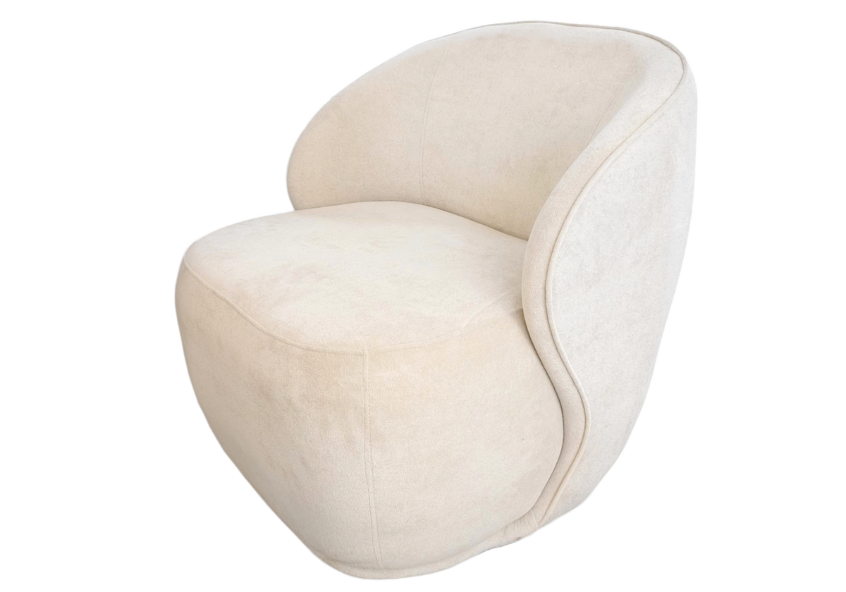 Fauteuil pivotant design en beige 360° | Zeno