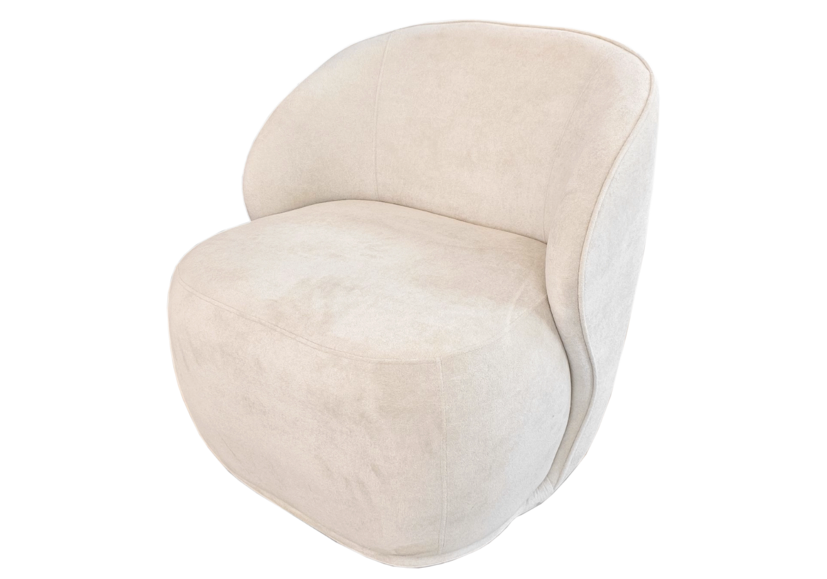 Fauteuil pivotant design en beige 360° | Zeno