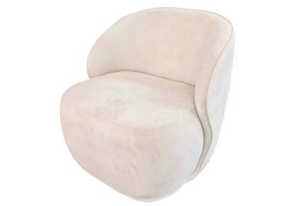 Fauteuil pivotant design en beige 360° | Zeno