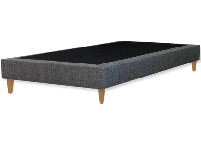 Sommier tapissé tissu gris 15 cm bois massif | Kalyx