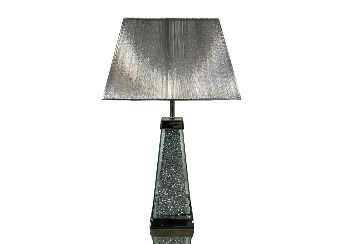 Lampe de table design triangulaire en strass | Zyra