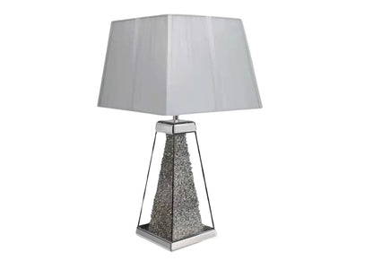 Lampe de table design triangulaire en strass | Zyra