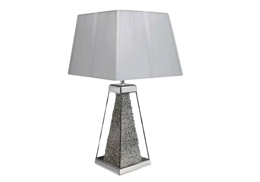 Lampe de table design triangulaire en strass | Zyra