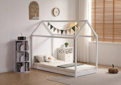 Lit cabane pour chambre d'enfant bois blanc | Kaelo