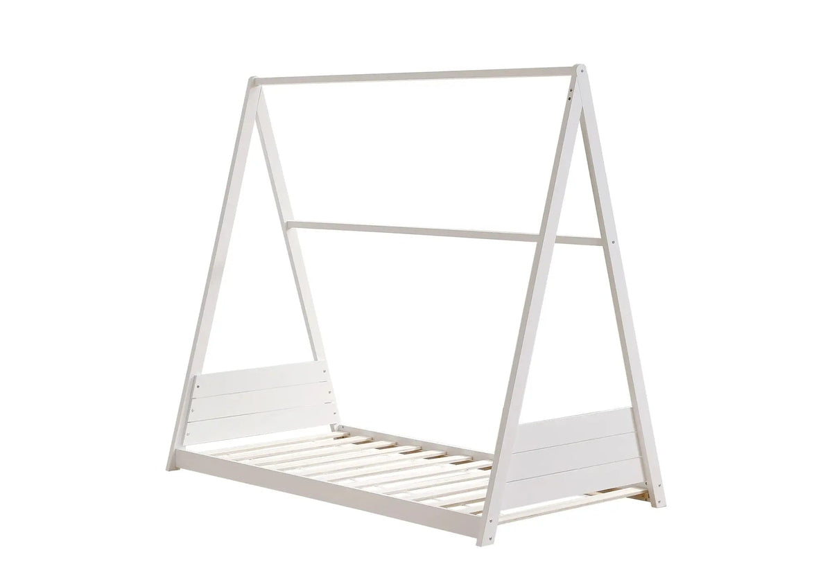 Lit cabane enfant moderne bois et mdf blanc | Brio