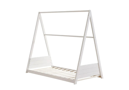 Lit cabane enfant moderne bois et mdf blanc | Brio